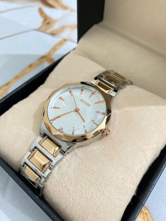 Luna Shine – Classy Rose Gold Accent Watch for Women