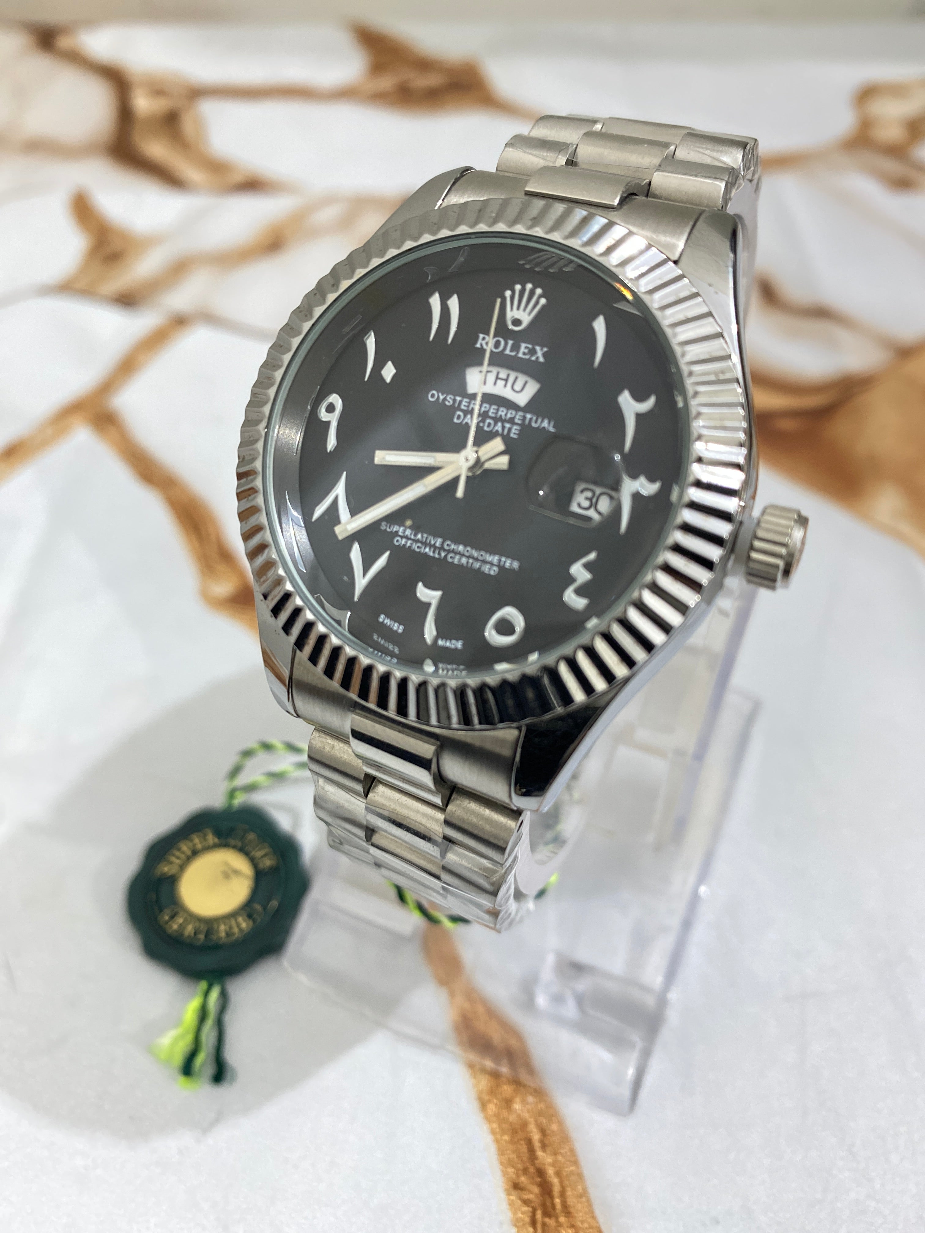 Rolex – Arabic Dial Stainless Steel Men's Watch