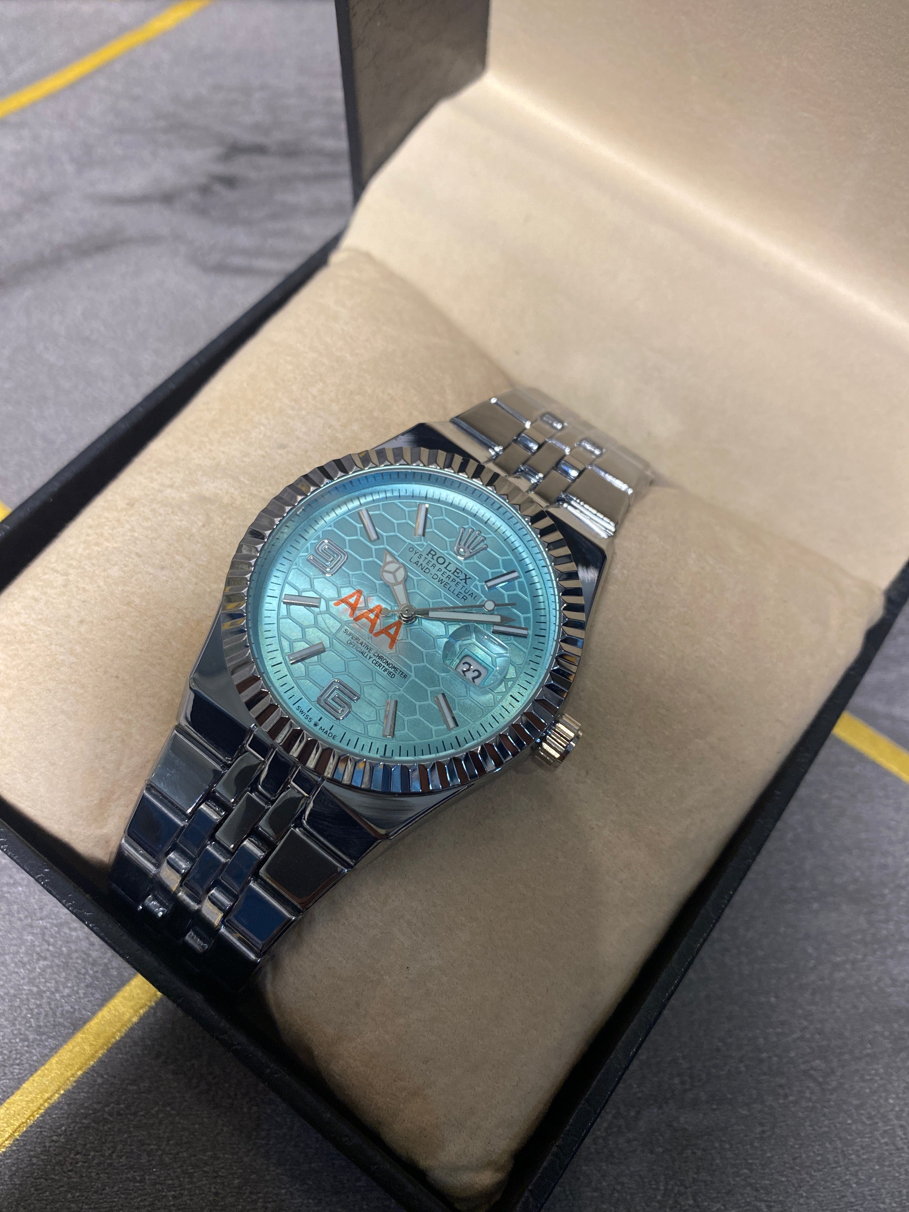 Rolex Watch 2025 Edition - Silver With Black Dial