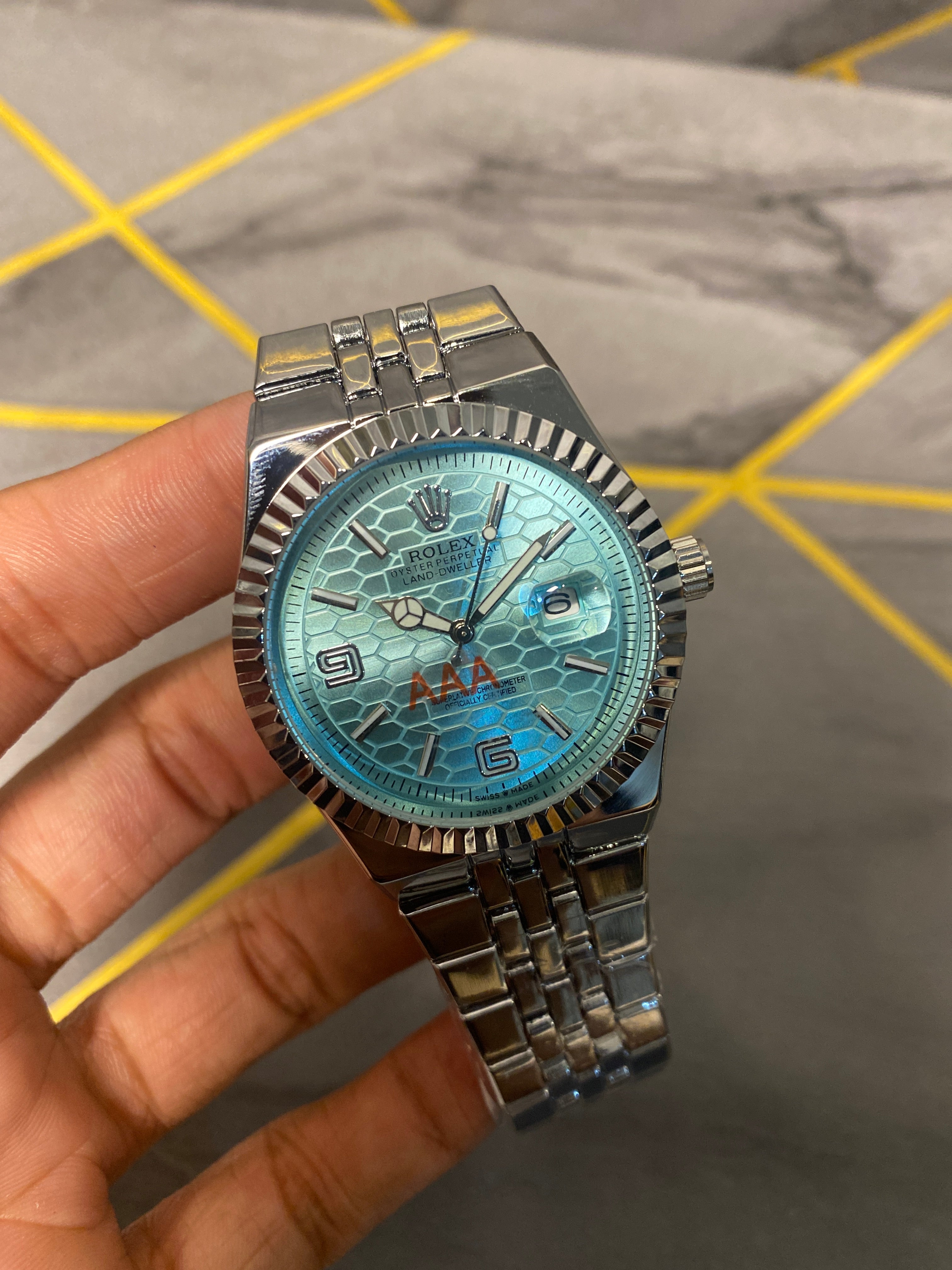 Rolex Watch 2025 Edition - Silver With Tiffany  Dial