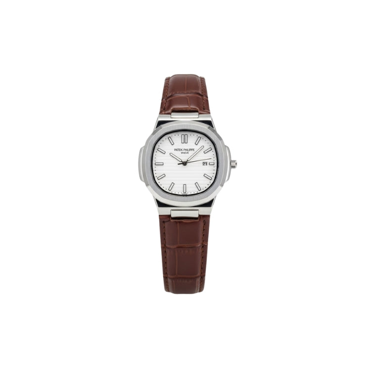 Patek Philippe Strap Watch – Brown with white Dial