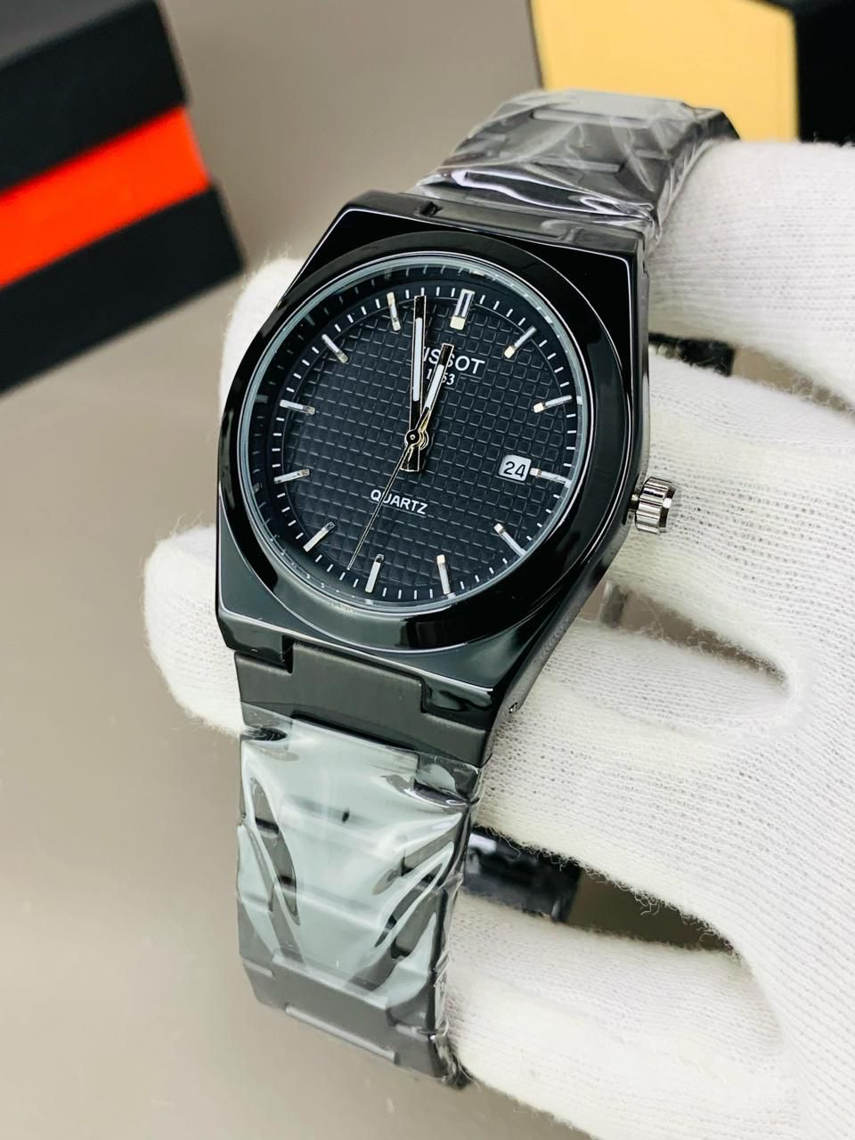 Tissot PRX Black Dial Black Chain