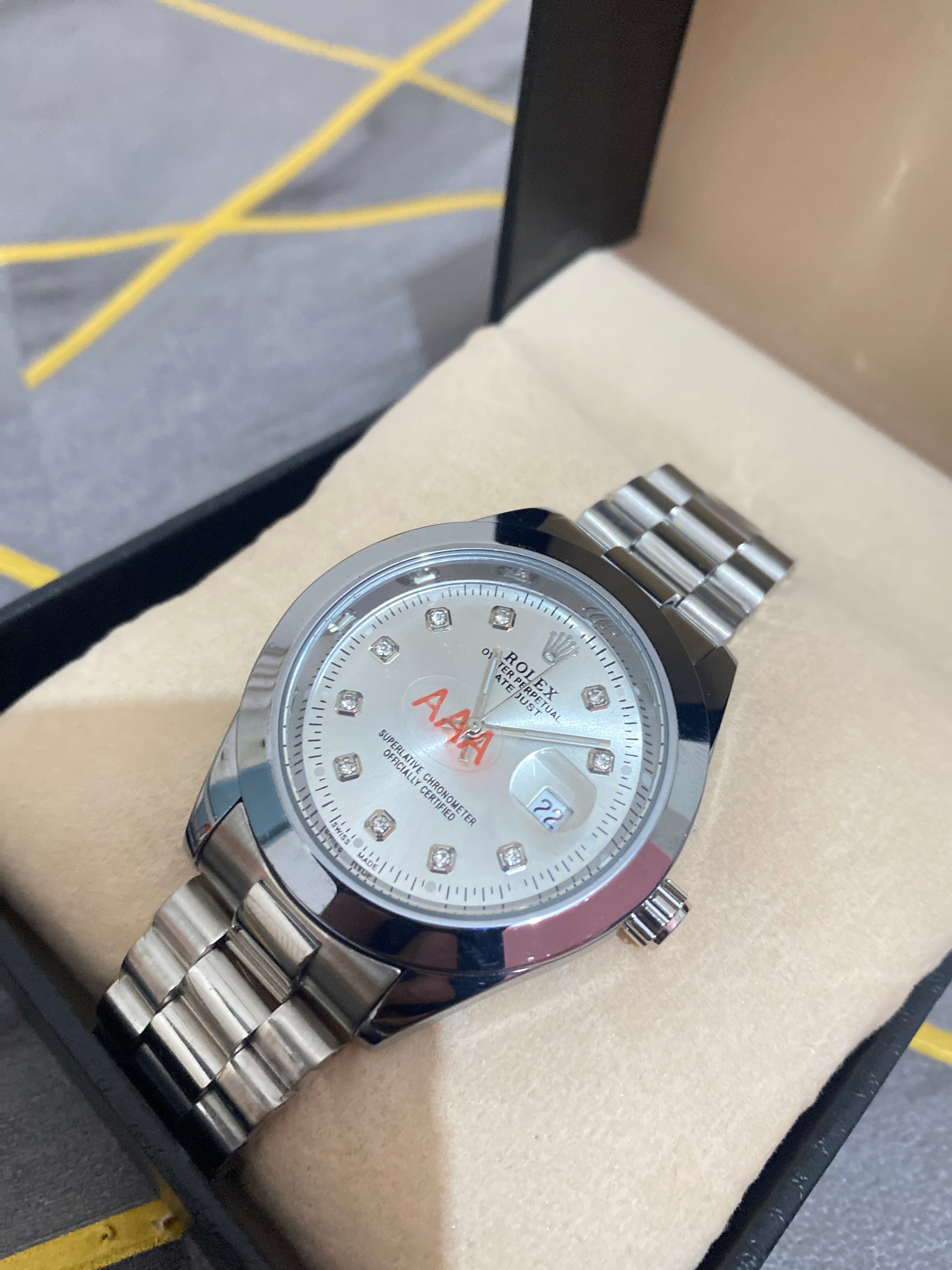 Rolex Style Datejust Watch – White Dial