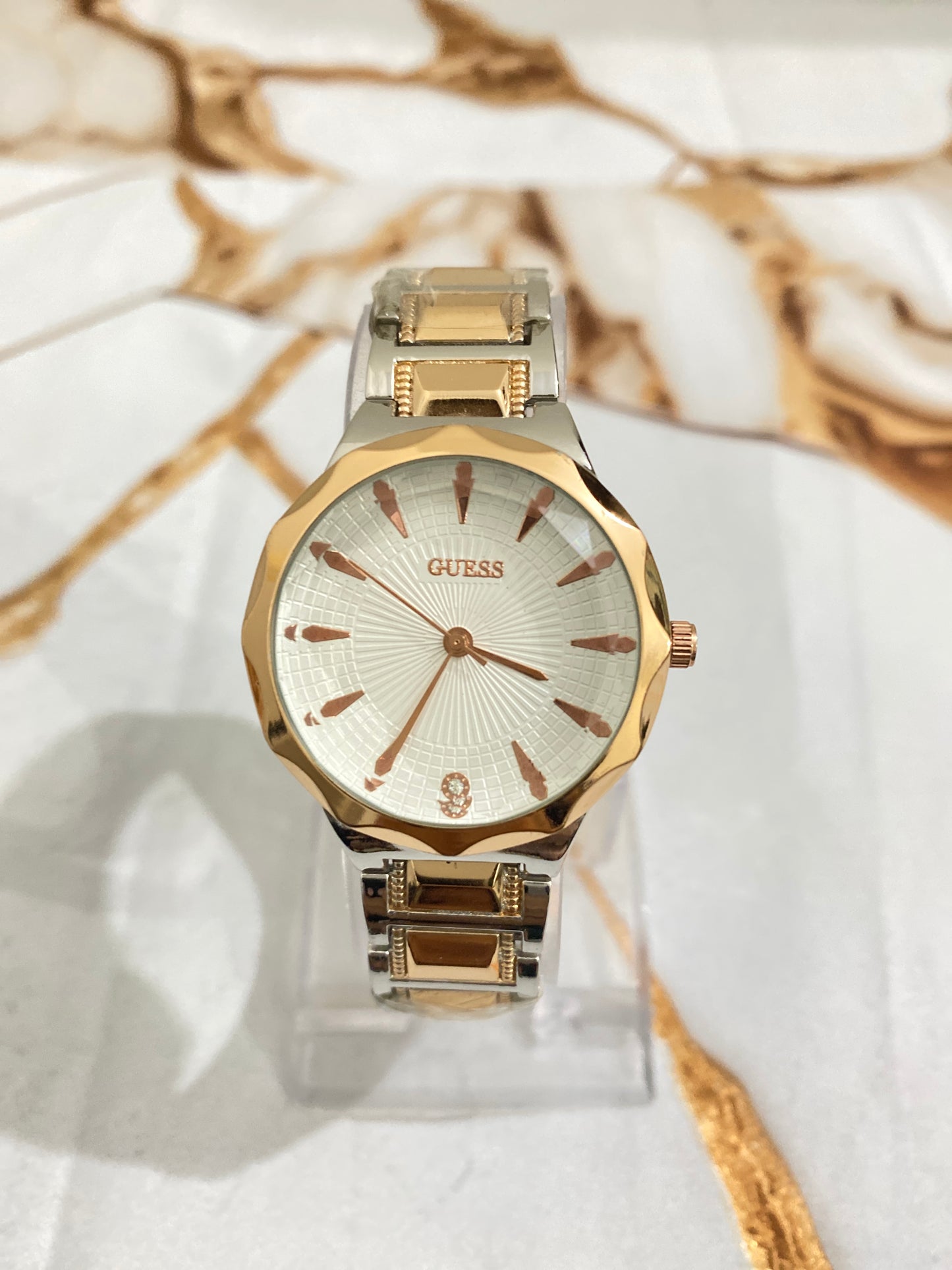 Luna Shine – Classy Rose Gold Accent Watch for Women