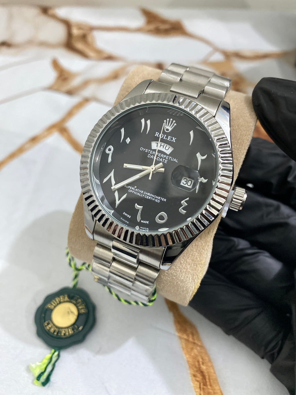 Rolex – Arabic Dial Stainless Steel Men's Watch