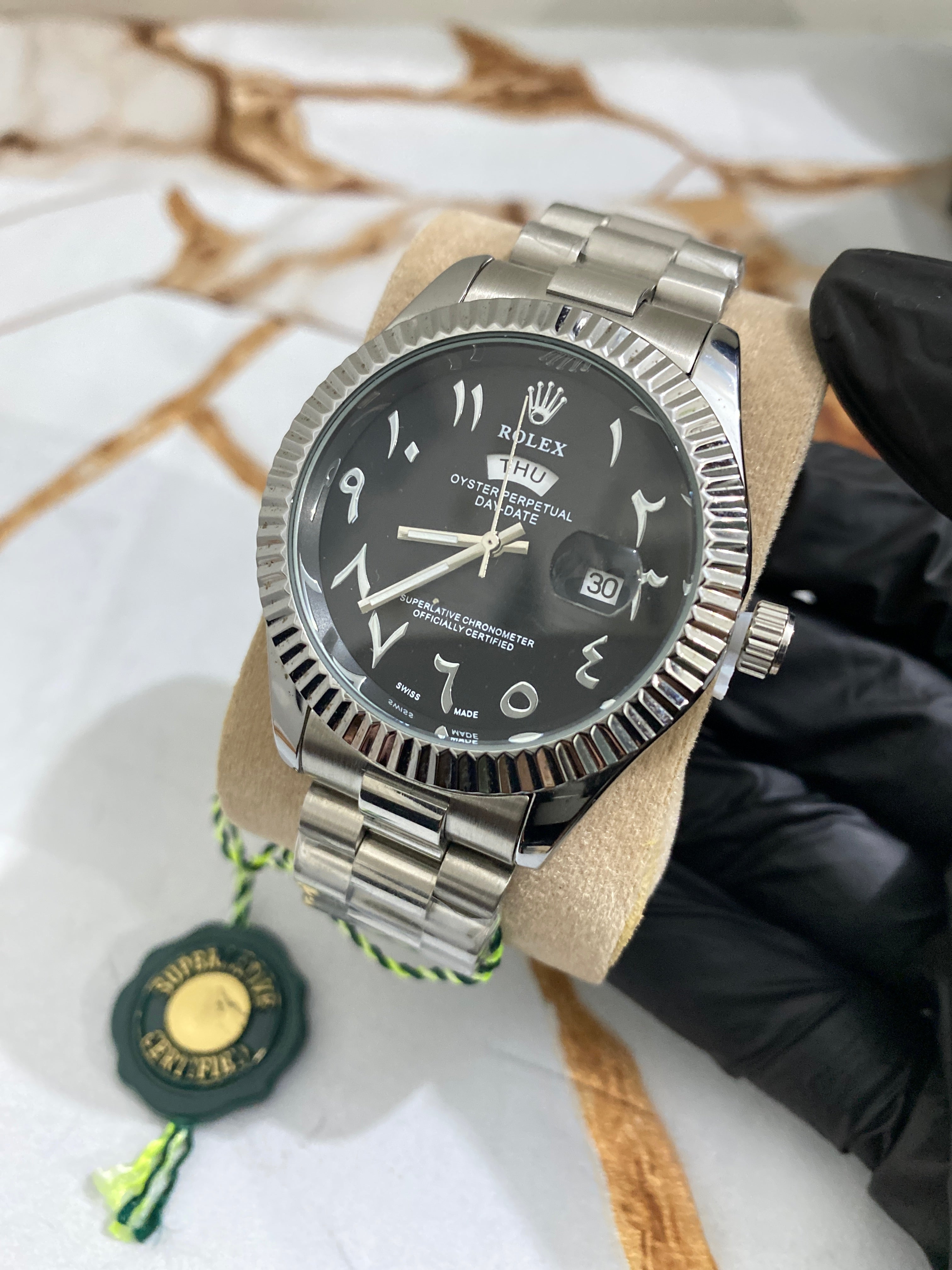 Rolex – Arabic Dial Stainless Steel Men's Watch