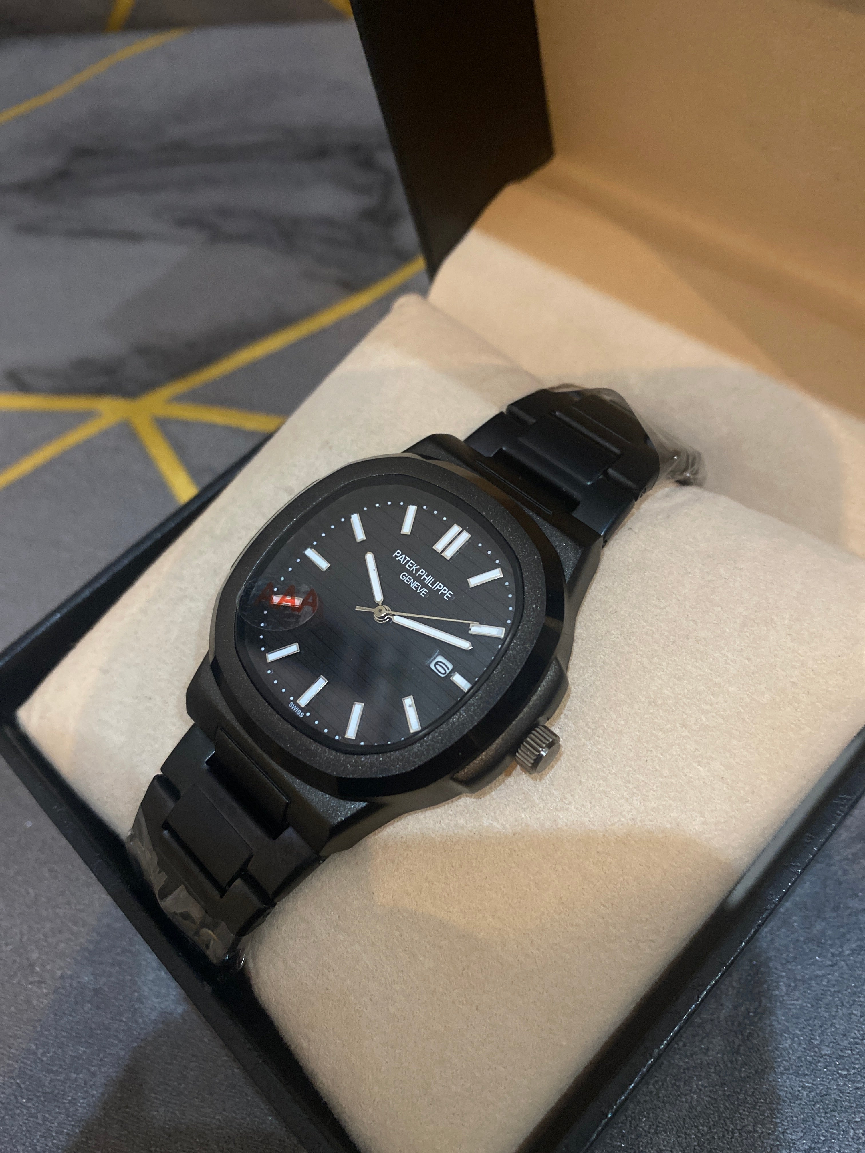 Patek Philippe Luxury Watch - Classic Black Dial - All Black