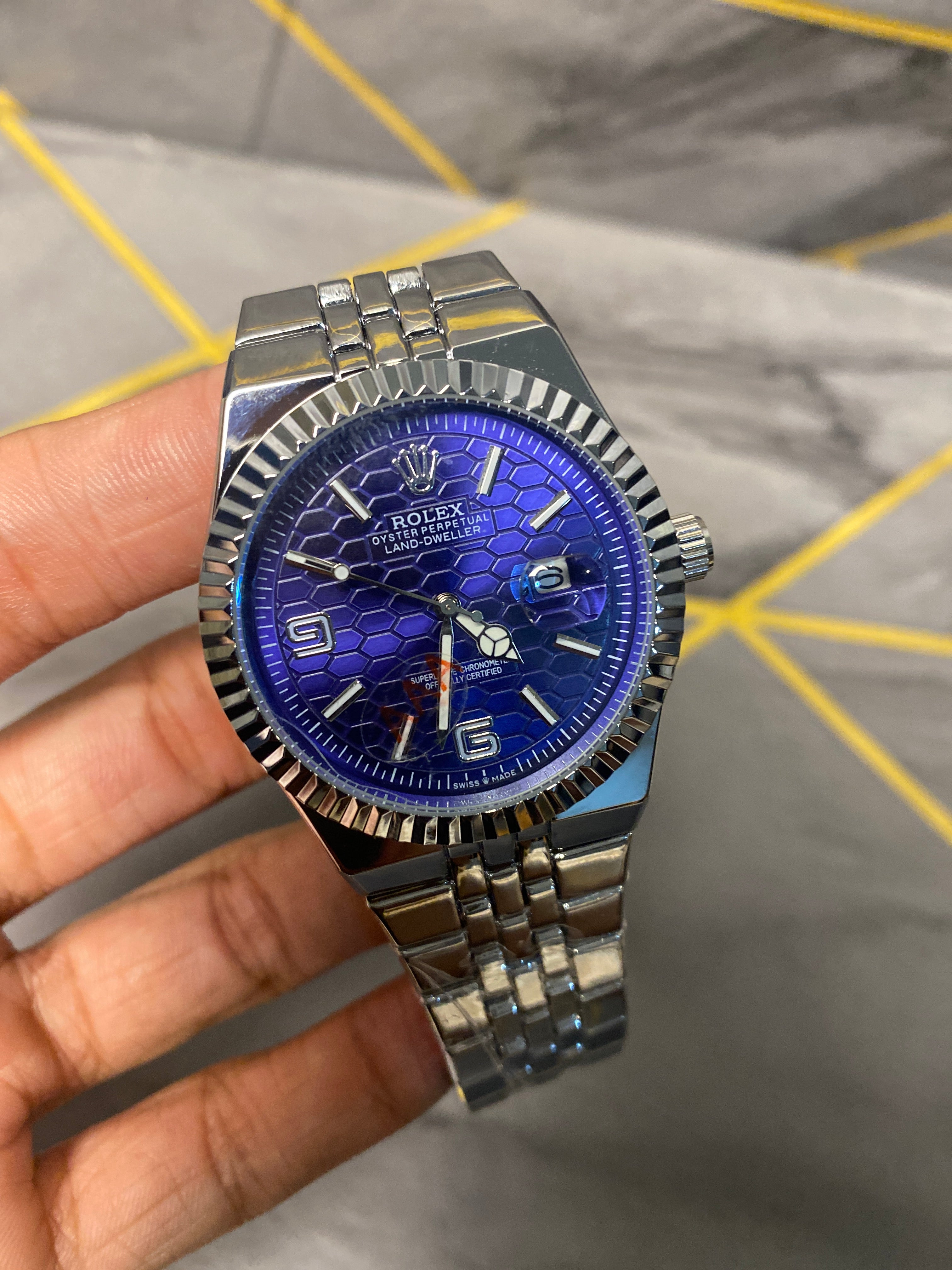 Rolex Watch 2025 Edition - Silver With Blue  Dial