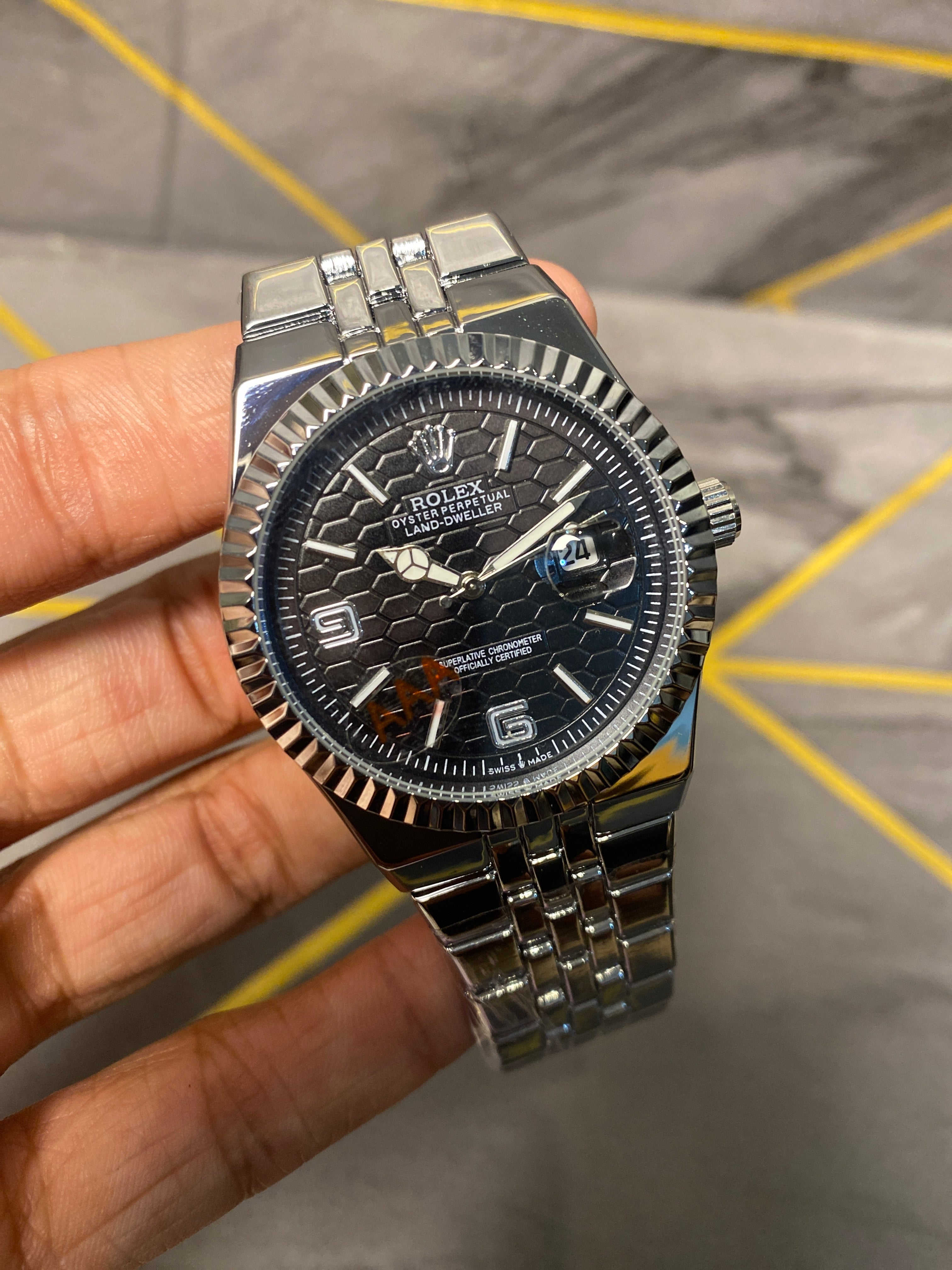 Rolex Watch 2025 Edition - Silver With Black Dial