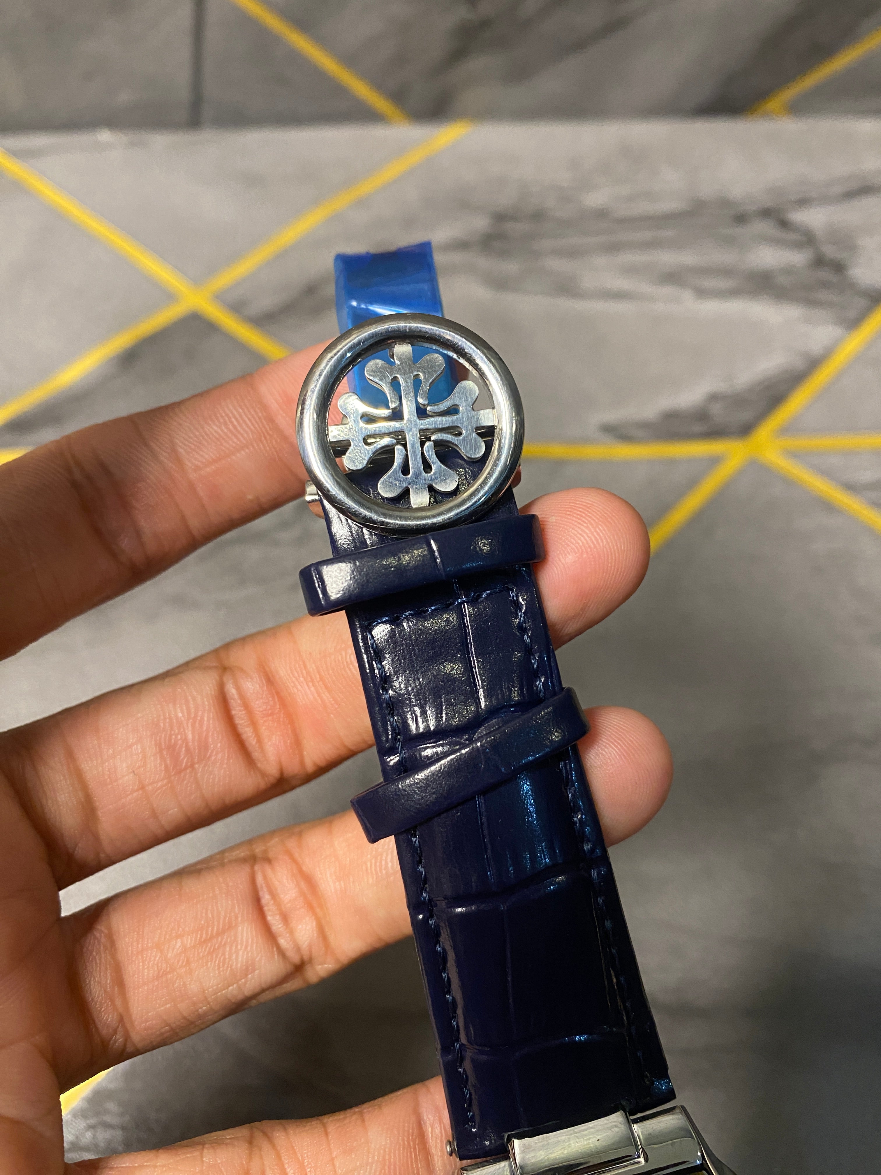 Patek Philippe Strap Watch – Blue with white Dial