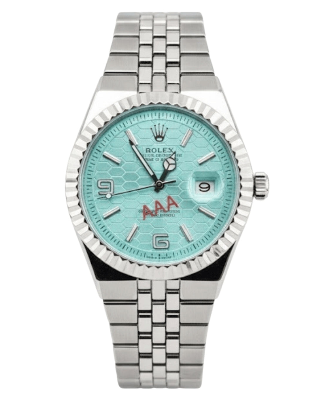 Rolex Watch 2025 Edition - Silver With Tiffany  Dial