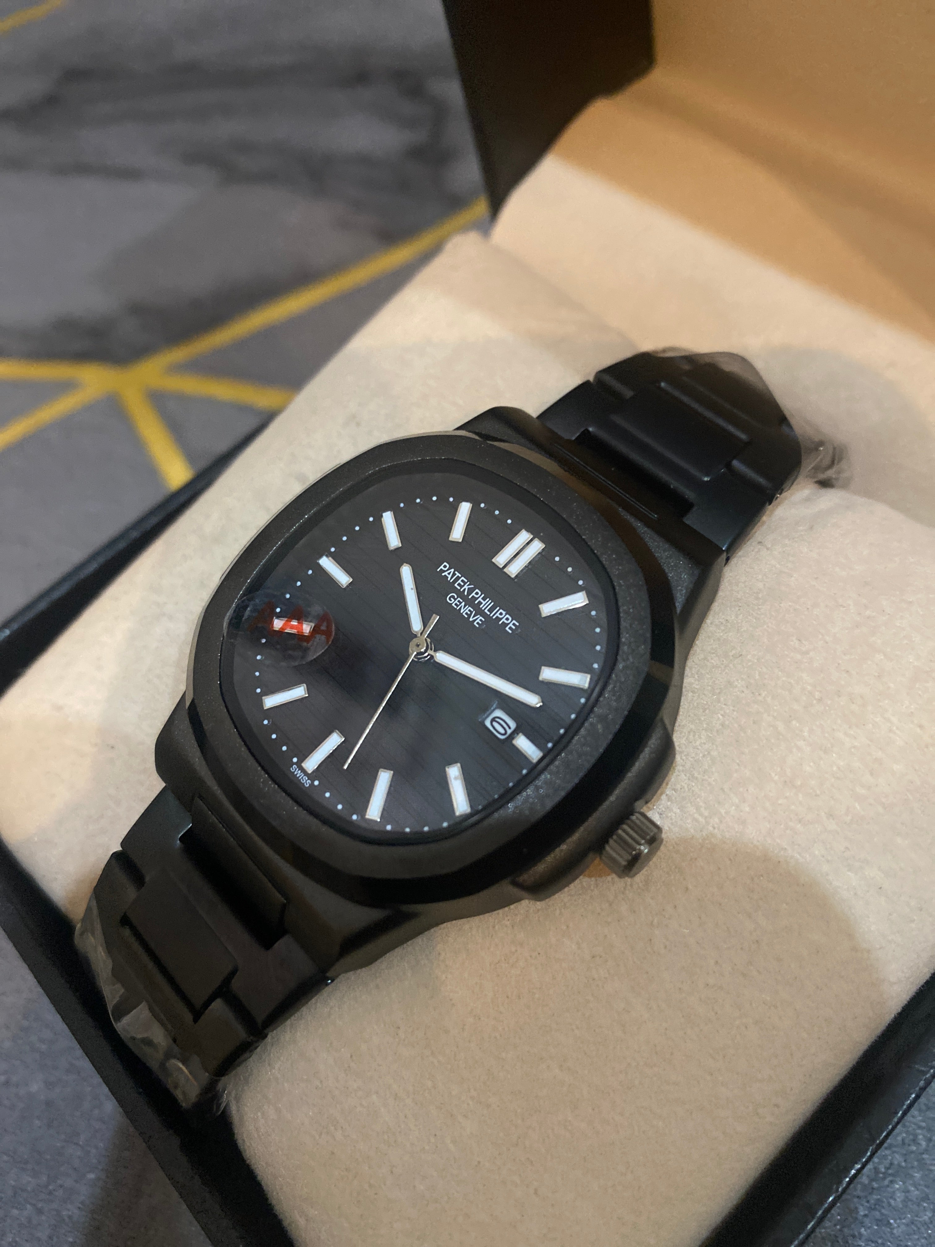 Patek Philippe Luxury Watch - Classic Black Dial - All Black